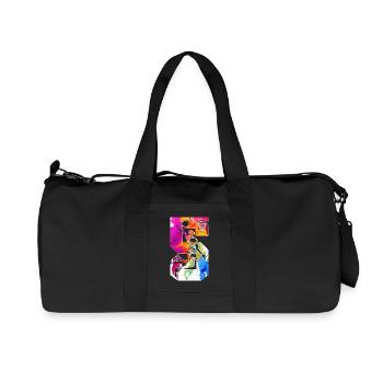 5TH BIRTHDAY BASKETBALL NUMBER 5 - Recycled Canvas Sports Bag by Stanley/Stella - black - Front