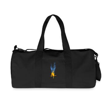 Flamme de ski acrobatique - Sac de sport en toile recyclée Stanley/Stella - noir - Devant