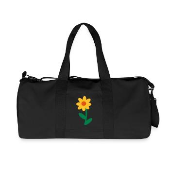 Blume - Recycelte Canvas-Sporttasche von Stanley/Stella - Schwarz - Vorne