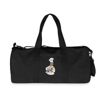 cuisinier chapeau de chef remuer - Sac de sport en toile recyclée Stanley/Stella - noir - Devant