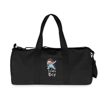 Gender Reveal Team Boy Baby Shower - Recycled Canvas Sports Bag by Stanley/Stella - black - Front
