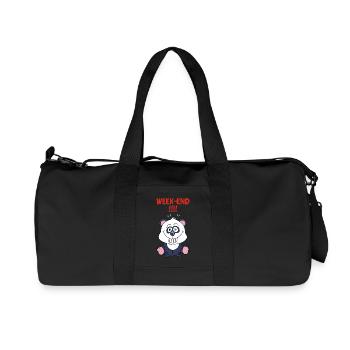 Panda on weekends - Recycled Canvas Sports Bag by Stanley/Stella - black - Front