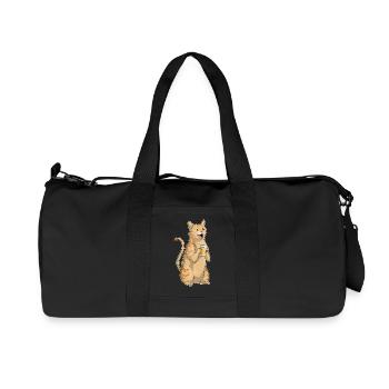 Katze Saft - Recycelte Canvas-Sporttasche von Stanley/Stella - Schwarz - Vorne