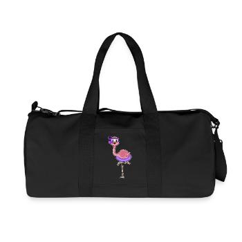 Flamingo Taucher Schnorchel Tauchen - Recycelte Canvas-Sporttasche von Stanley/Stella - Schwarz - Vorne