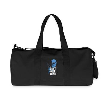 Sigmund Freud rétro audacieux avec arme à feu - Sac de sport en toile recyclée Stanley/Stella - noir - Devant