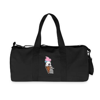 Eisbär in freier Wildbahn an der Eisdiele, LECKER! - Recycled Canvas Sports Bag by Stanley/Stella - black - Front
