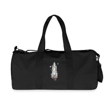 Imaginative Space Shuttle - Artfully Designed - Recycled Canvas Sports Bag by Stanley/Stella - black - Front