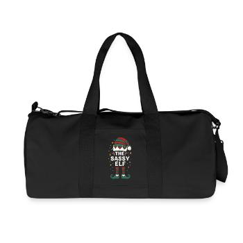 Motif de Noël drôle L’Elfe Effronté - Sac de sport en toile recyclée Stanley/Stella - noir - Devant