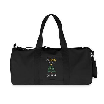 Glitzernde Tanne Ich strahle, ich bin - Recycelte Canvas-Sporttasche von Stanley/Stella - Schwarz - Vorne