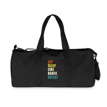 Line Dance Lifestyle Slogan - Recycled Canvas Sports Bag by Stanley/Stella - black - Front
