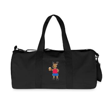 Reh Bier - Recycelte Canvas-Sporttasche von Stanley/Stella - Schwarz - Vorne