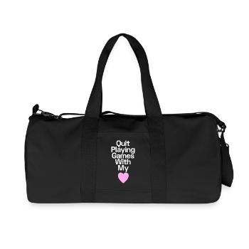 Arrête de jouer avec mon cœur - Sac de sport en toile recyclée Stanley/Stella - noir - Devant