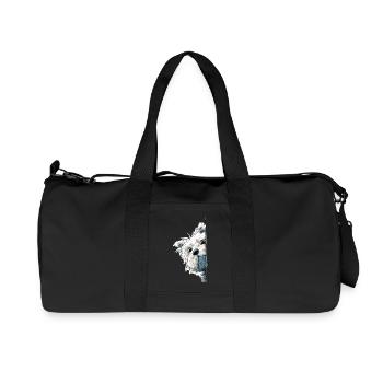 Westie Terrier Spieur Mignon Amoureux des Chiens Produits dérivés - Sac de sport en toile recyclée Stanley/Stella - noir - Devant