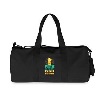 waiter bartender bartender bartender barchef - Recycled Canvas Sports Bag by Stanley/Stella - black - Front
