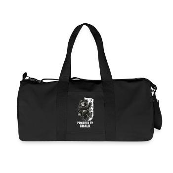 Gorilla Bouldering – Powered by Chalk Saying - Recycled Canvas Sports Bag by Stanley/Stella - black - Front