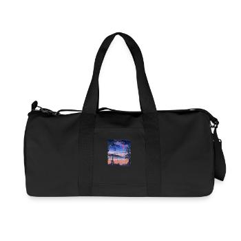 The Mountains of Japan - Recycled Canvas Sports Bag by Stanley/Stella - black - Front