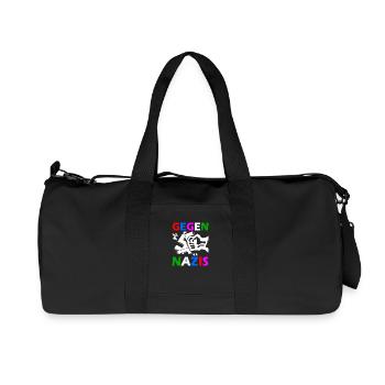 Gegen nazis faust - Recycelte Canvas-Sporttasche von Stanley/Stella - Schwarz - Vorne