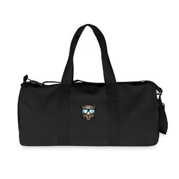 Leopard Googles Geschenk für Snowboarden Wintersport - Recycelte Canvas-Sporttasche von Stanley/Stella - Schwarz - Vorne