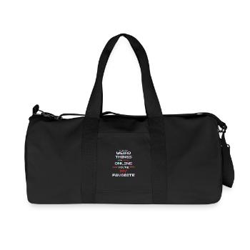 Vêtements de connexion uniques pour les couples en ligne - Sac de sport en toile recyclée Stanley/Stella - noir - Devant