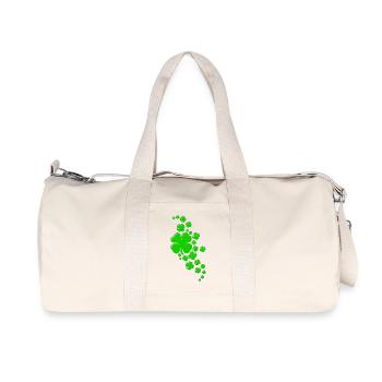 Klee Ornament fliegende Kleeblätter Glück - Recycelte Canvas-Sporttasche von Stanley/Stella - Naturweiß - Vorne