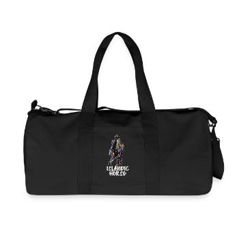 Cool Islandpferde Hengst Pferdefan Spruch - Recycelte Canvas-Sporttasche von Stanley/Stella - Schwarz - Vorne