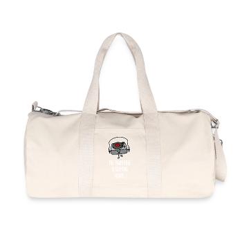 Vinyl Schallplatte Plattenspieler springt wieder - Recycelte Canvas-Sporttasche von Stanley/Stella - Naturweiß - Vorne