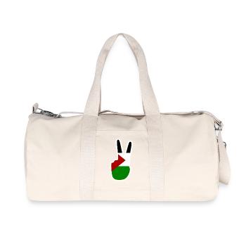 Free palestine - Sac de sport en toile recyclée Stanley/Stella - blanc naturel - Devant