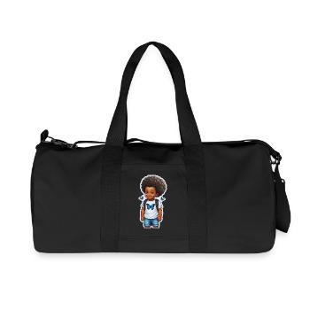 Niedlicher Kinderohrwurm mit Schmetterlinge - Recycelte Canvas-Sporttasche von Stanley/Stella - Schwarz - Vorne