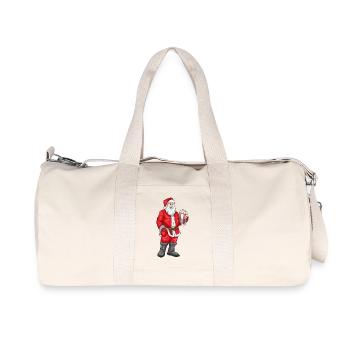 Maïs soufflé de Noël Père Noël - Sac de sport en toile recyclée Stanley/Stella - blanc naturel - Devant
