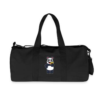 Cartes de poker Panda Poker - Sac de sport en toile recyclée Stanley/Stella - noir - Devant