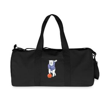 Polar Bear Bowling Bowling Ball - Recycled Canvas Sports Bag by Stanley/Stella - black - Front