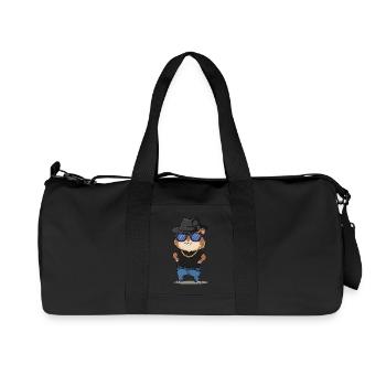 Cool Hamster Hamster Fan Sunglasses - Recycled Canvas Sports Bag by Stanley/Stella - black - Front
