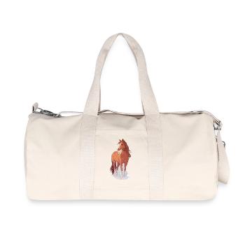 Cheval avec des flocons de neige - Sac de sport en toile recyclée Stanley/Stella - blanc naturel - Devant
