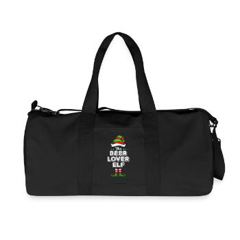 Elf Elf Christmas Gift Beer Party Alcohol - Recycled Canvas Sports Bag by Stanley/Stella - black - Front