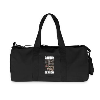 Sauna Season - Saunieren - Spruch - Recycelte Canvas-Sporttasche von Stanley/Stella - Schwarz - Vorne