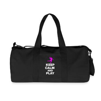 RESTEZ CALMES ET JOUEZ AU HANDBALL ! EM GIFT ALLEMAGNE - Sac de sport en toile recyclée Stanley/Stella - noir - Devant