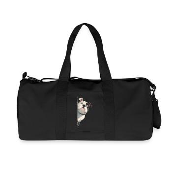 Bourdons anglais qui espionnent Drôle de chiens amateurs de produits dérivés - Sac de sport en toile recyclée Stanley/Stella - noir - Devant