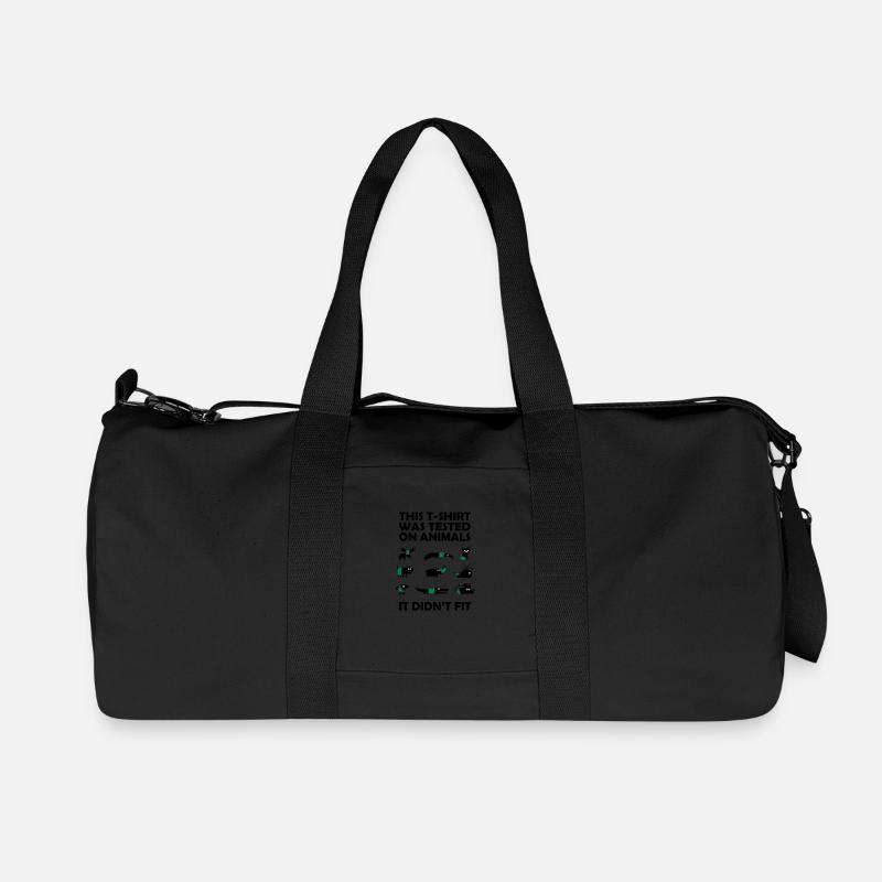 Tested on Animals - Didn't Fit - Recycelte Canvas-Sporttasche von Stanley/Stella - Schwarz