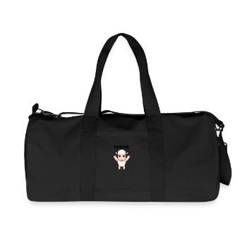 Embrace - Hug Me - Sheep Motif - Recycled Canvas Sports Bag by Stanley/Stella - black - Front