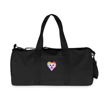 Schwein Lgbt Regenbogen Farben - Recycelte Canvas-Sporttasche von Stanley/Stella - Schwarz - Vorne