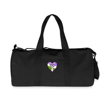 Genderqueer Lgbt Cat Sphynx - Recycled Canvas Sports Bag by Stanley/Stella - black - Front