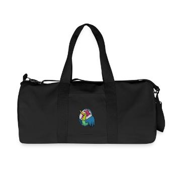 Musiciens de la ville de Brême : Coq pour les lève-tôt ! - Sac de sport en toile recyclée Stanley/Stella - noir - Devant