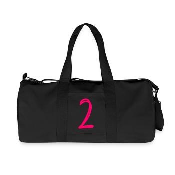 2 YEARS. 2ND ANNIVERSARY. BIRTHDAY 2 YEARS. 2 - Recycled Canvas Sports Bag by Stanley/Stella - black - Front