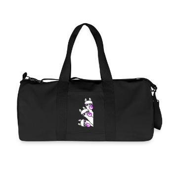 3 Llamas Chewing Gum Team Crew Friends Looking Sideways - Recycled Canvas Sports Bag by Stanley/Stella - black - Front