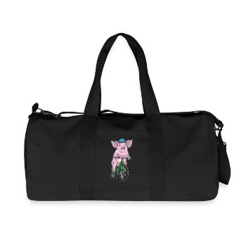 Vélo cochon - Sac de sport en toile recyclée Stanley/Stella - noir - Devant