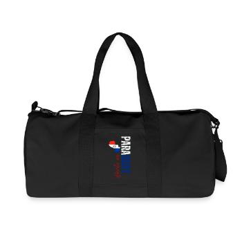 Made in Paraguay, vertical design - Recycled Canvas Sports Bag by Stanley/Stella - black - Front