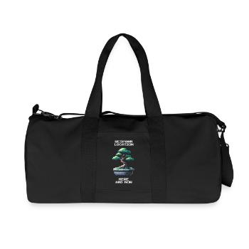 Respawn Location: Here and Now | Mindfulness, Zen - Recycled Canvas Sports Bag by Stanley/Stella - black - Front
