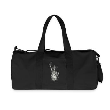 Statue of Liberty Skull Torch Illustration - Recycelte Canvas-Sporttasche von Stanley/Stella - Schwarz - Vorne
