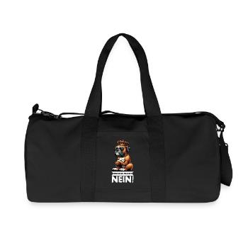 Before you ask No Boxer Boxer Holder Boxer Dog - Recycled Canvas Sports Bag by Stanley/Stella - black - Front