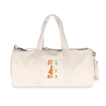 Schäferhund Vater - Recycelte Canvas-Sporttasche von Stanley/Stella - Naturweiß - Vorne